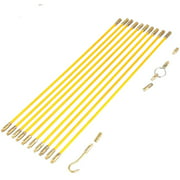 Glass Fiber Nylon Fish Tape Roll Red Nylon Spring Head Puller Through The Wall Line (Yellow) (Orange) (Yellow) (Yellow)