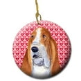 thumbnail image 1 of 2.81 x 2.81 in. Basset Hound Ceramic Ornament, 1 of 1