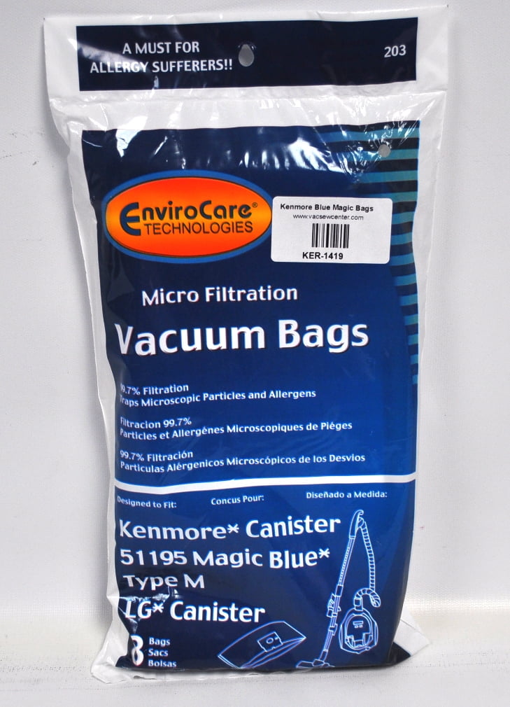 50101 Premium Allergen Canister Vacuum B 10 for Kenmore Type M Magic Blue 51195