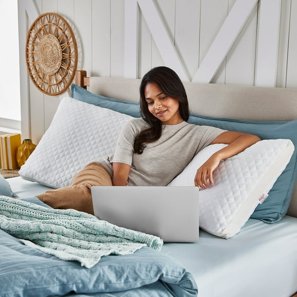 nue by Novaform Body Pillow, Responsive Foam & Fiberfill, White