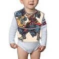 thumbnail image 6 of Hirioo Samurai Frog Guitar for Baby Waterproof Pocket Bib Adjustable Closed for Babies Toddlers with Large Pocket 6-24Months, 6 of 8