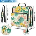 thumbnail image 2 of FORMRS Zipper Binder with Shoulder Strap 1.5-inch Ring 500 Sheet Capacity File Bag, Floral Wave, 2 of 5