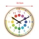 thumbnail image 4 of Reloj de pared silencioso para niños de 12 pulgadas con enseñanza de la hora, para habitación de niños. Manos negras, 4 of 6