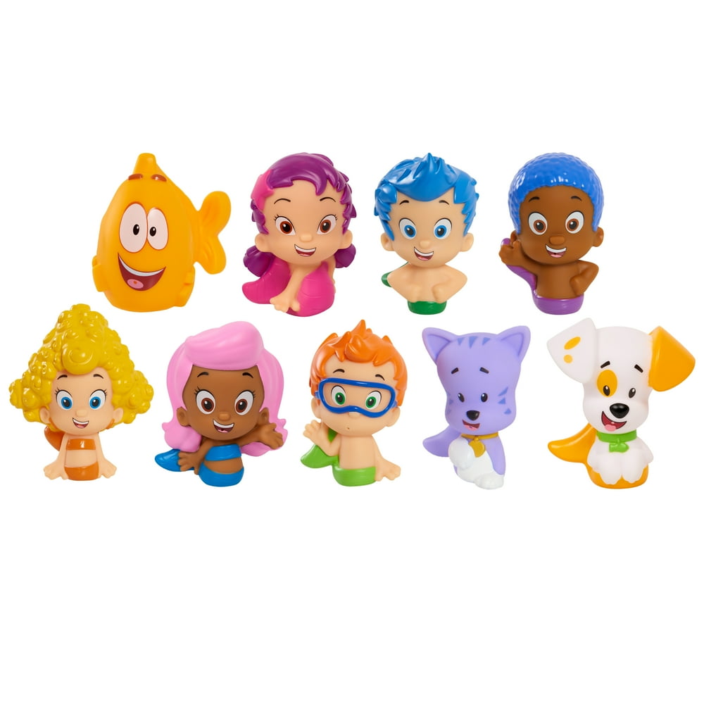 Bubble Guppies Bath Squirters Deluxe Set 9 Bath Squirters Included
