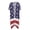 American Flag Torn Design, variant on Star Tie-Dye Design Long Kimono Swimsuit Cover Up High Quality Fabrics Loose Fit Free Size Bathing Suit Cover Up for Women