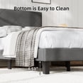 thumbnail image 3 of Yiwa Twin Upholstered Platform Bed with Headboard, Modern Design with Wood Slats and Noise-Free Support, No Box Spring, 3 of 8