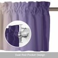 thumbnail image 6 of Dark Purple Yellow Gradient Valance Curtain for Windows Minimalist Ombre Modern Art Rod Pocket Curtain Valances Short Window Treatments Panels for Kitchen Bathroom Laundry Room Basement 56 x 16 Inch, 6 of 9