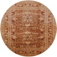 thumbnail image 1 of Ahgly Company Indoor Round Mid-Century Modern Mahogany Brown Oriental Area Rugs, 4' Round, 1 of 6