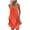 Orange, variant on fatyb Womens Summer Dresses Tie Spaghetti Strap Mini Dresses Square Neck Loose Beach Cami Dresses