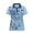 Blue Floral Pattern, variant on CHAQLIN Squirrels in Fruit Tree Tennis Shirts for Golf Outdoor, Breathable Polyester Polo Shirts V Neck Moisture Wicking Women Short Sleeve Golf Shirts