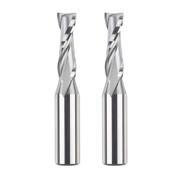 SpeTool Upcut Spiral Router Bit 3/8 inch Cutting Diameter 1/2 inch Shank 1-1/4 inch Cutting Length, Carbide CNC Router Bits End Mill for Wood Mortise