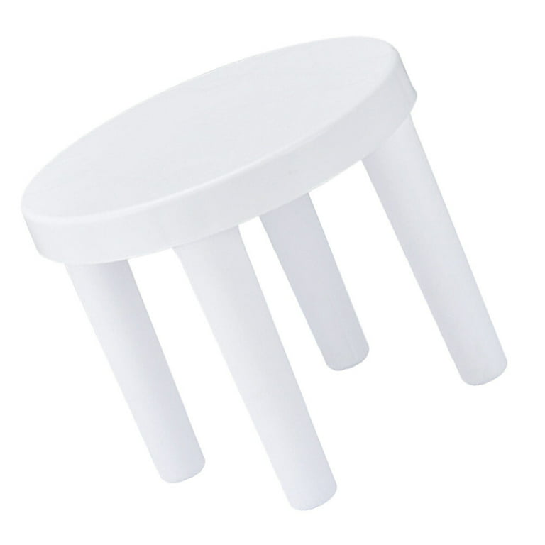 White plastic bathroom stool discount