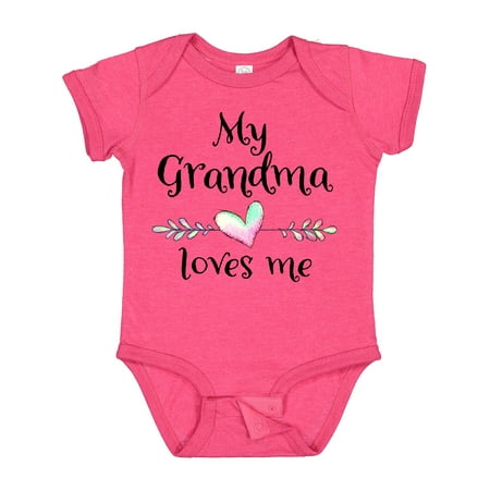 

Inktastic My Grandma Loves Me- Heart Grandchild Gift Baby Boy or Baby Girl Bodysuit