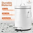 thumbnail image 4 of Autumn Alley Galvanized Trash Can– Pedal, 5L - Rustic Farmhouse Trash Can for Bathroom, 4 of 10