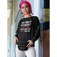 thumbnail image 2 of I Find It Funny Sweatshirt Women -Smartprints Designs, Female Large, 2 of 4