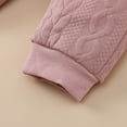 thumbnail image 4 of Baby Clothing Sets Girls Hooded Long Sleeve Romper and Pants Outfit Pink 0-3 Months, 4 of 8