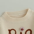 thumbnail image 3 of Toddler Baby Girl Sweater Big Sister Long Sleeve Knit Pullover Top Sister Outfits Fall Winter Clothes, 3 of 8