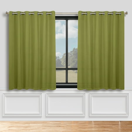 Superior Solid Blackout Curtains, Set of 2, 70"x 63", Sage