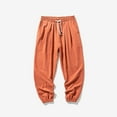 thumbnail image 6 of DDAPJ pyju Big and Tall Sweatpants for Men Elastic Waist Drawstring Casual Jogger Pants Solid Loose Straight Trousers with Pockets Prime Sales Today Orange XXXXXXXXL, 6 of 8