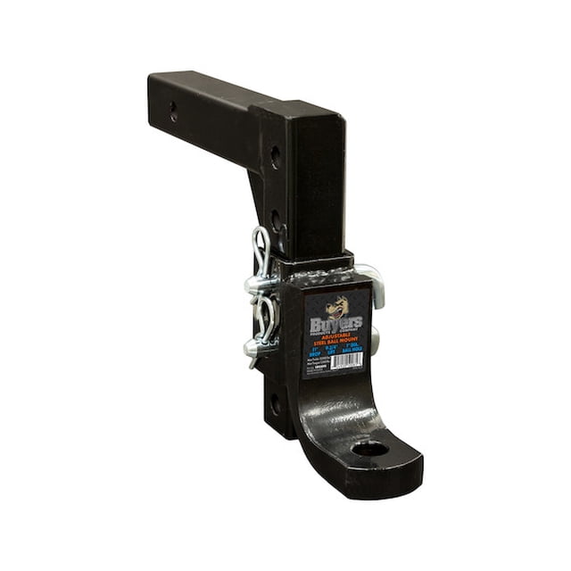 Buyers Trailer Hitch Ball Mount 1803095 For 2 Inch Receiver; 10000 Pound Gross Trailer Weight; Adjustable 11 Inch Drop/9 1/2 Inch Rise; Non-Swivel; Non-Extendable; 12.90 Inch Solid Shank