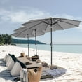 thumbnail image 3 of Vineego 9 FT Market Patio Umbrella Outdoor Straight Umbrella with Tilt Adjustable,Gray, 3 of 8