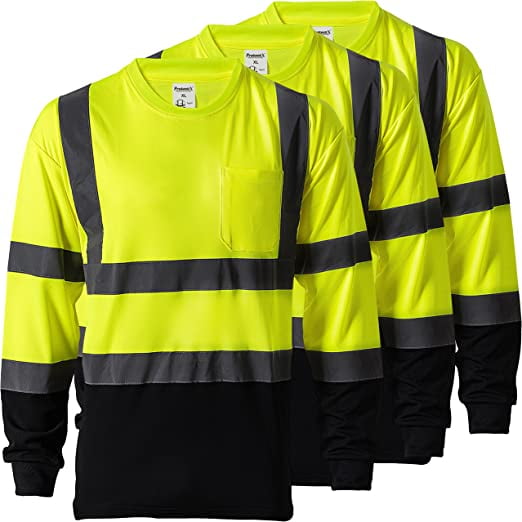 Hi Vis Long Sleeve ProtectX Men's High Visibility Heavy Duty Long