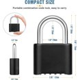 4 Digit Code Padlock, 1 PC Combination Padlock Outdoor Waterproof