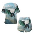 thumbnail image 5 of Xecao Cloud Sky Green Dragon print Swimsuit for women, Summer-ready, sporty style.Quick-dry fabric. Many sizes & colors., 5 of 9