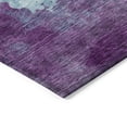 thumbnail image 4 of HomeRoots 604841 8 ft. Sky Blue & Purple Round Abstract Washable Indoor & Outdoor Area Rug, 4 of 5