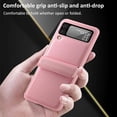 thumbnail image 6 of Compatible Galaxy Z Flip 3 Case with Hinge Protection,Heavy Duty Protective Slim Hard PC+PU Leather Shockproof Phone Cover for Samsung Galaxy Z Flip 3 5G Phone Case Women Girls- Pink, 6 of 16