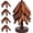 Walnut, variant on Wooden Tree Trivets Set of 4 with Stand, Foldable Stackable Wood Cup Coasters for Drinks & Hot Dishes, Heat Resistant Hot Pads for Hot Pot Pan Plate, Christmas Modern Kitchen Decor