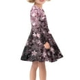 thumbnail image 2 of FKELYI Axolotl Sakura Long Sleeve Dresses Size 9-10 T Casual Hoilday Dresses for Girls Elastic Crew Neck Basic Skater Dress Knee Length, 2 of 4