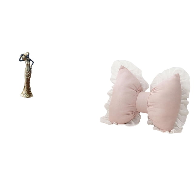Figura de escritorio,Figuritas africanas,artesanías,artículos de escritorio coleccionables,Cojín con lazo bonito,Almohada con forma de lazo,bonito cojín decorativo con lazo,Funda de