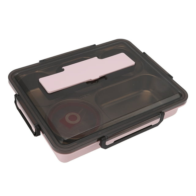 Boîte à Lunch Portable, Gel de Silice Scellant la Coquille de PP Boîte à Bento Micro-Ondes avec Poignée pour le Camping