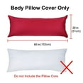 thumbnail image 4 of Unique Bargains Egyptian Cotton Zipper Long Body Pillow Cover Red 20" x 60", 4 of 8