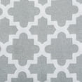 thumbnail image 2 of Contemporary Home Living Slipped Quatrefoil Round Cotton Tablecloth - 72" - Stone Gray and White, 2 of 4