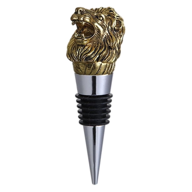 Tapón de botella de accesorios decorativos sellador Universal Lion Stopper Gold Gloria Tapón de botella de vino