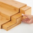 thumbnail image 5 of mDesign Bamboo Wood Expandable Spice Rack Adjustable Organizer - Natural, 5 of 8