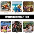 thumbnail image 4 of OULII Aluminum Alloy Small Outdoor Table Portable Camping Coffee Table 1 Set, 4 of 8