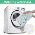 thumbnail image 2 of 52x52in(132x132cm) Square Tablecloth, Waterproof Polyester Table Cover, Wrinkle Resistant & Washable Fabric for Dining, Kitchen, Picnic, Daisy Flowers Print, 2 of 6