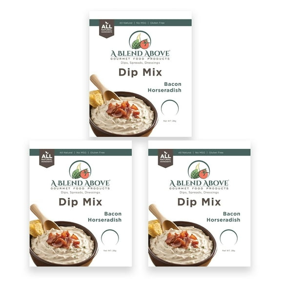 A Blend Above Bacon Horseradish Dip Mix, Gluten-Free, No Artificial Ingredients, 3 Packs