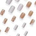 thumbnail image 3 of Square Press On Nail Flower Fake Nail Glues On Nail Artificial Acrylic Nail, 3 of 8