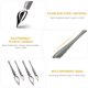 thumbnail image 2 of Cabilock, 4 Uds., cucharas de dibujo culinarias, juego de cucharas de decoración de precisión, cuchara de lápiz de decoración de HOMEMAXS 9949829-MX, 2 of 6