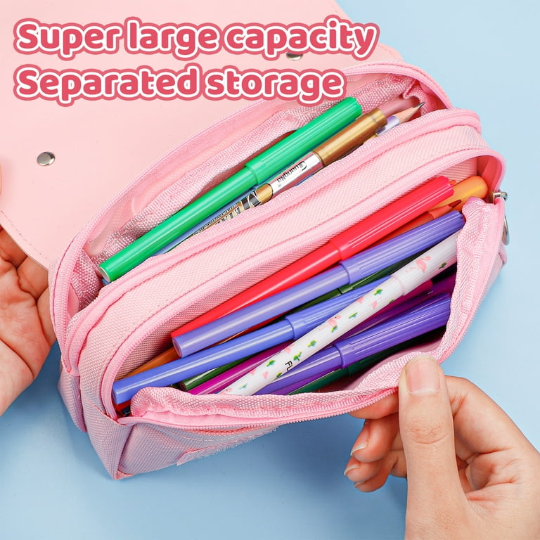 Pencil Case For Girls, Pencil Case For Kids, Cute Pencil Pouch With Large  Capacity And 3 Compartment, Cartoon 3d Extrusion Cat Toy Decoration