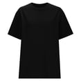thumbnail image 4 of JIUKE T-Shirts Oversize pour Femmes Manches Courtes Col Rond Chandails en Molleton Été Décontracté Ample, 4 of 9