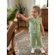 thumbnail image 4 of Conjunto de 2 piezas para niñas pequeñas: top sin mangas con cuello de muñeca y estampado a cuadros, y pantalón con cintura elástica., 4 of 9