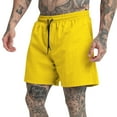 thumbnail image 5 of Shorts for Men 5 inch Solid Color Beach Fitness Elastic Waistband Short with Pockets Quick Dry Activewear Inseam Running Gym Shorts, 5 of 8