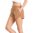 thumbnail image 2 of Love Tree Women's Juniors Mid-Rise Tencel Shorts (Terracotta, L), 2 of 3