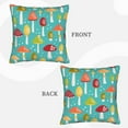 thumbnail image 3 of Bingfone Mushrooms Linen Throw Pillow Covers Cushion Case Pocket Button Vintage Farmhouse Pillowcase for Sofa Couch Bed 20"x20", 3 of 9