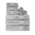 thumbnail image 2 of BNM Turkish Cotton Heavyweight 9 Piece Towel Set, Gray, 2 of 5